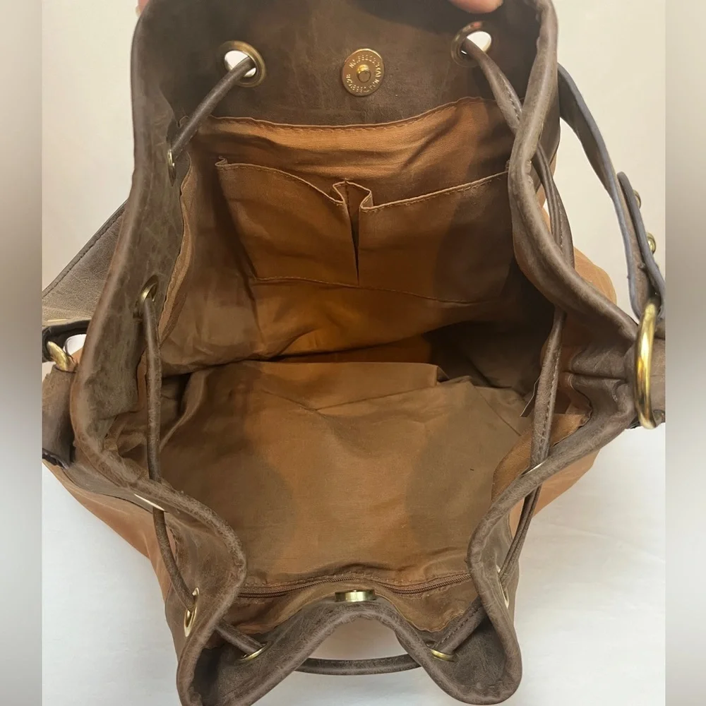 Large Brown Shoulder Bag with Shoulder Strap.